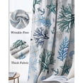 thumbnail image 3 of Blue Teal Coastal Blackout Curtains for Bedroom Living Room Darkening Curtains 54 Inch Long Coral Starfish Seaside Summer Beach Short Curtain for Small Window Treatment Grommet Drapes 52"x54"x2, 3 of 9