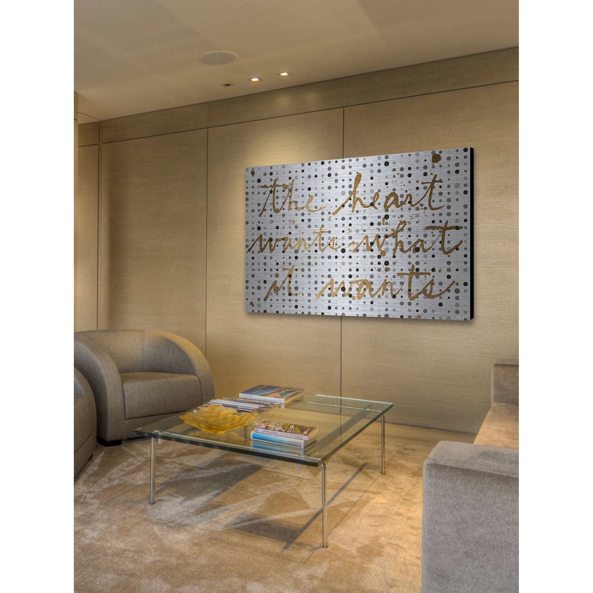 Marmont Hill "Hearts Desire" Painting Print on Brushed Aluminum