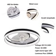 thumbnail image 4 of 20" Low Profile Reversible Ceiling Fan with Lights and Remote Control, 3-Blades Dimmable Flush Mount LED Chandelier Ceiling Light Fixture White, 4 of 10