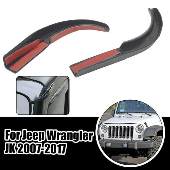 Car Roof Water Rain Gutters Suitable For Jeep For Wrangler JK 2007-2017 Rain Trough Extension Fittings Auto Rain Diverter Parts