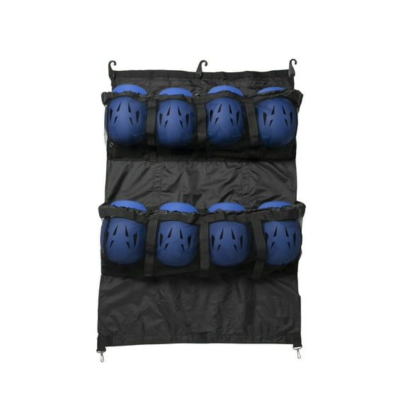 CHAMPRO 8-Helmet Fence-Hanging Carry Bag, Black
