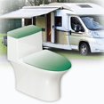 thumbnail image 5 of HELLHERO Green Gradient Pattern Universal Bathroom Toilet Cozy Set & Dust-Proof Elastic Bottom Stretch with 2 Pack Toilet Lid Seat Cover, 5 of 7