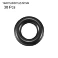 thumbnail image 2 of 30 piezas de 14 mm x 3.5 mm anillo de goma nitrilo negro flexible, arandela de sellado de aceite, grommets, 2 of 5