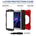 thumbnail image 4 of Dteck Case for Samsung Galaxy Tab A 8.0 SM-T290/T295/T297 (2019), Heavy Hybrid Rugged Shockproof Case with Handle Kickstand/Adjustable Shoulder Strap, Red+Black, 4 of 7