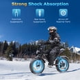 thumbnail image 6 of S8 Electric Bike for Adult, 750W 20" Fat Tire 48V 17.5AH Removable Battery, 28MPH Shimano 7 Speed Disc Brake Off-Road Mountain Ebike UL2849, Black, 6 of 8