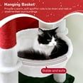 thumbnail image 5 of Heavy Duty 72" Cat Tree for Large Cats, Maine Coon Tower with 6 Scratching Posts & Hammock, CT73S, Red White Green, 5 of 5