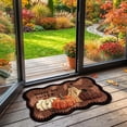 thumbnail image 5 of Fall Entrance Mat Faux 3D Flat Printed Pumpkin Floor Mat, Chestnut Pumpkin House for Home Yard Front Door, 5 of 6