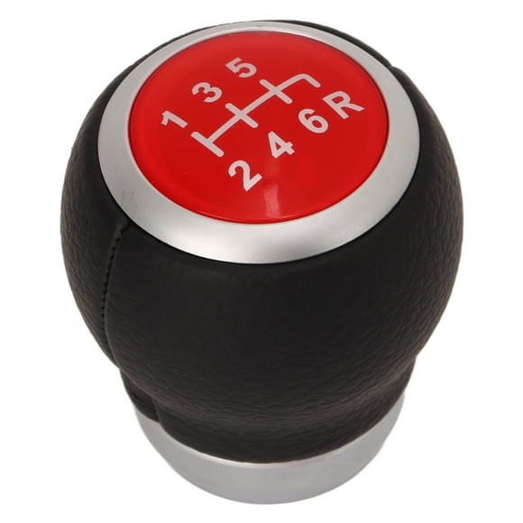 Knob, 6 Speed Comfortable Grip Easy Installation Gearstick Head Manual Transmission For Cars Red
