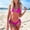 Hot Pink, variant on VBVC Tankinis Women Triangle Bikini Sets Halter Two Piece Sexy Swimsuit String Tie Side Bathing Suit