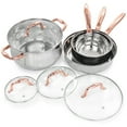 thumbnail image 2 of Gibson Home  Bransonville 8 Piece Stainless Steel Cookware Set in Chrome and Bronze, 2 of 5