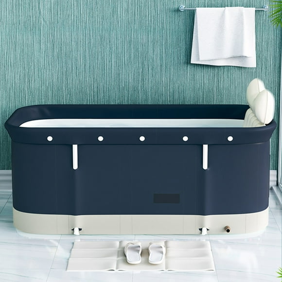 Soaking Standing Bathtub Portable Bath Barrel Portable Folding Tub Bucket Kit Soaking Standing Bathtub Family Bathroom Tub For Shower Hot Bath Ice Bath