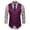 Wine, variant on Men's formal Suit Vest Cotton Blend Business Casual Single-Breasted Waistcoat Solid Colors Wedding Western Tuxedo Vest V-Neck Sizes S-2XL White