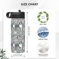 thumbnail image 4 of Yiaed Cute Dog And Flowers Print Water Bottle with Straw Lid, Stainless Steel Double Wall Insulated Water Bottle | Leak-Proof and Spill-Proof Water Bottle, 4 of 8