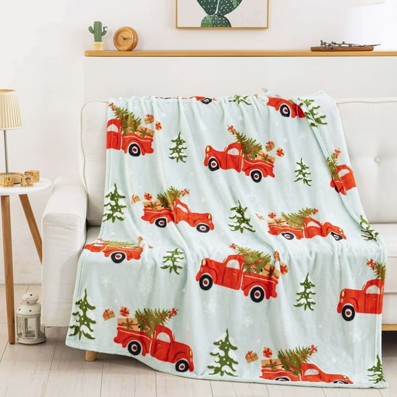 Christmas Truck Kids Silk Touch Throw Blanket, 50 x 60 inches