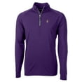 thumbnail image 2 of Men's Cutter & Buck Purple ECU Pirates Adapt Eco Knit Stretch Recycled Quarter-Zip Pullover Top, 2 of 3