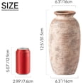 thumbnail image 2 of Ceramic Rustic Flower Vase, Large Farmhouse Vases Home Decor, 12.5" Tall Pottery Decorative Pampas Vase for Table Living Room Entryway Mantel Bookshelf Bedroom Bathroom Kitchen, 2 of 18