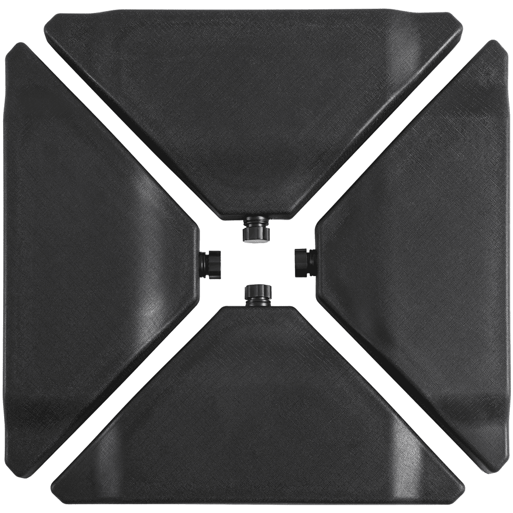 Easyfashion 4Pieces Plastic Umbrella Base Stand, Black