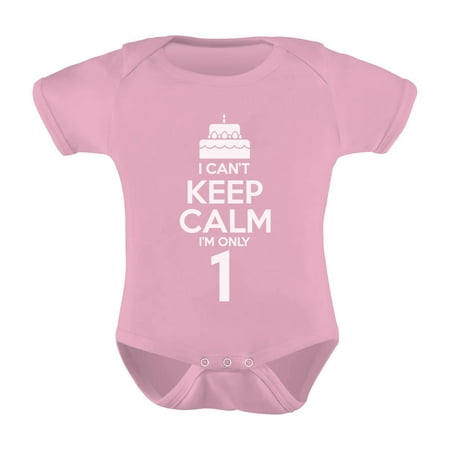 

Tstars Boys Unisex 1st Birthday Gift Birthday Gift for 1 Year Old I Can t Keep Calm I m One Cake Cute Birthday Party Birthday Gifts for Baby Boy B Day Baby Bodysuit