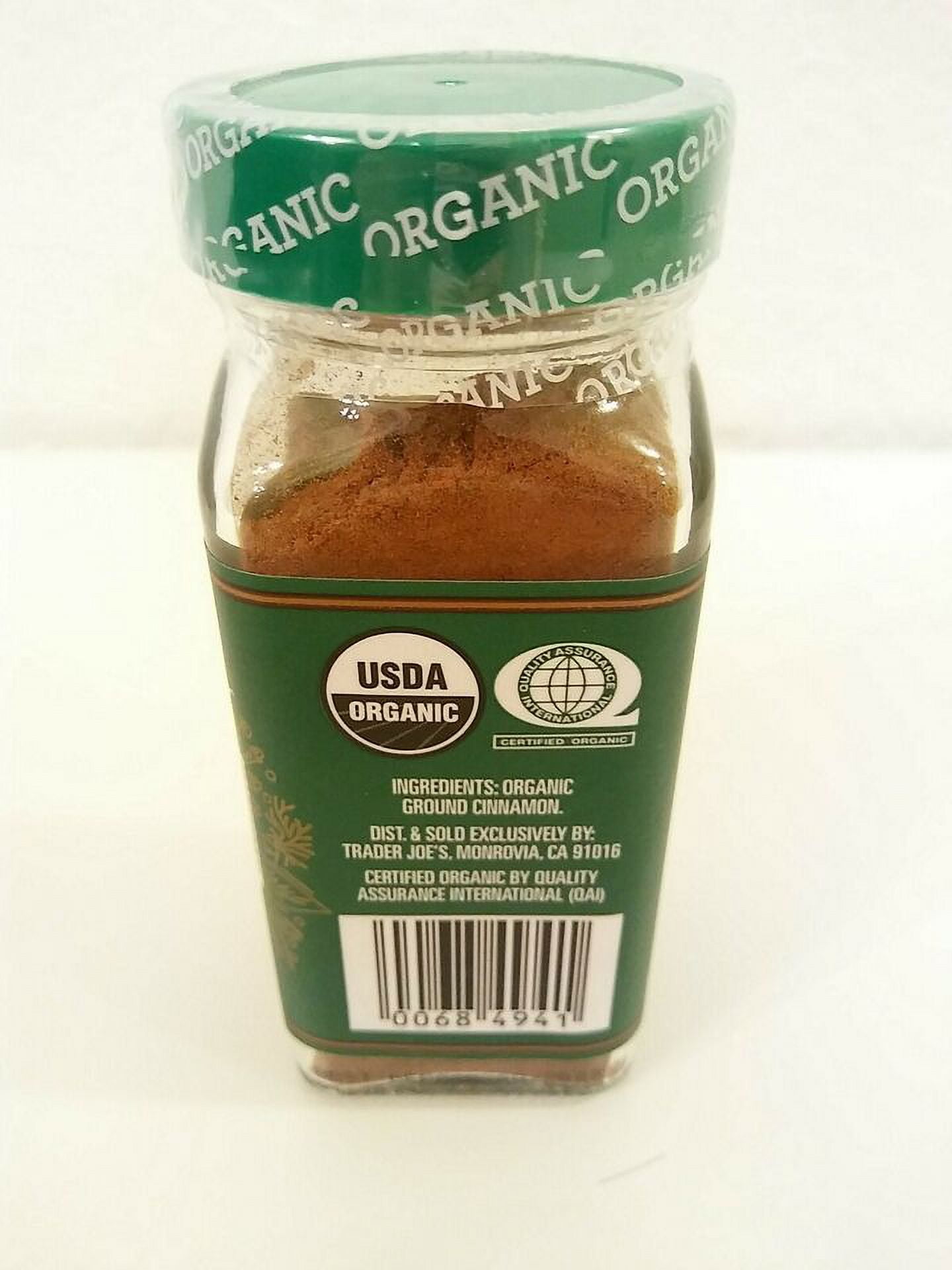 3 Packs Trader Joe's Organic Ground Cinnamon Spices of the World 1.5 oz Each