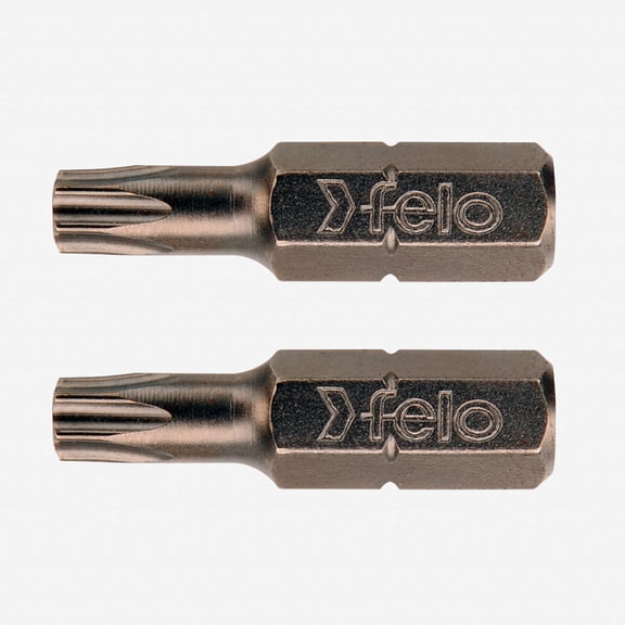 Felo 10296 Torx T25 x 1" Bits on 1/4" stock - 2 per pkg