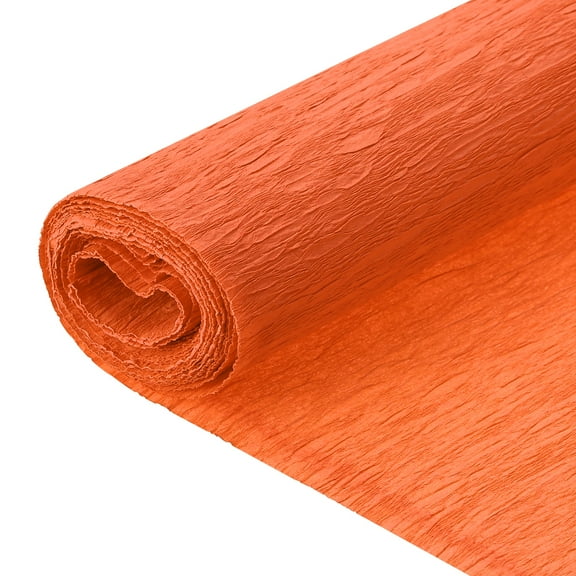 Uxcell Crepe Paper, 7.9ft Long 20 Inch Wide Orange Red Crepe Paper Roll