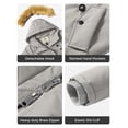 thumbnail image 4 of WenVen Women's Plus Size Coat Winter Puffer Jacket Hooded Windproof Jacket Gray 3XL, 4 of 6