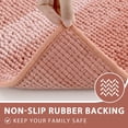 thumbnail image 4 of Findosom Bathroom Rugs Set of 3,Non Slip Thick Absorbent Chenille Bath Rugs with U Shape Contour,Machine Washable Quick Dry Soft Bath Mat for Tub Shower Bathroom Decor,20"x32"+20"x26"+U 20"x24" Pink, 4 of 8