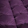 thumbnail image 3 of D.N.G. BEDDINGS Luxurious 5 Piece Pom Pom Half Pinch Pleated Comforter Set, 800 Thread Count, 100% Egyptian Cotton, White Vintage Pom-Pom Fringe Super Soft (King/California King Size Solid Plum Color), 3 of 4