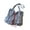 Blue, variant on Fashion Checker Print Commuters Bag Practical Canvas Shoulder Purse Ruffle