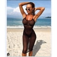 thumbnail image 3 of Women Summer Mesh Fishnet Bikini Cover Up Swimwear Bathing Beach Dress, 3 of 5