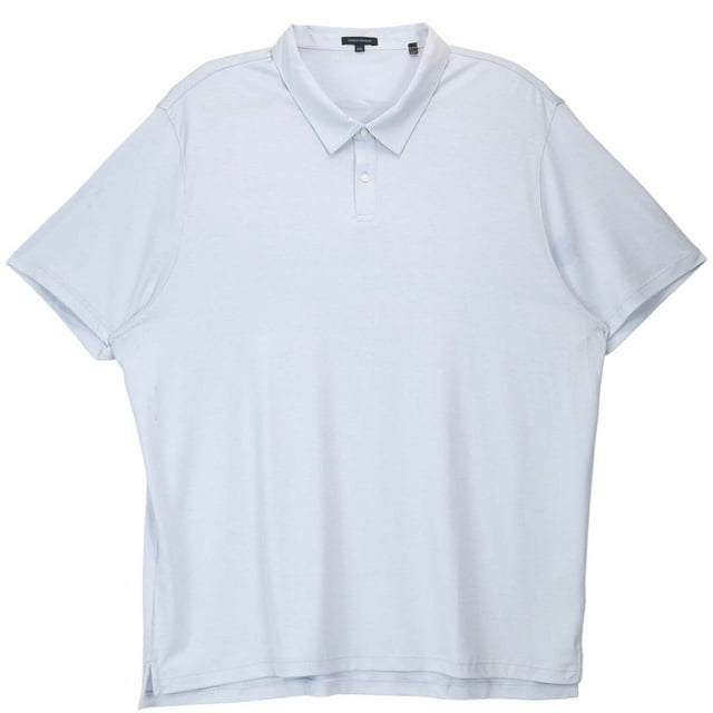 Patrick Assaraf Men's Blue/Gray Dot Lightweight Pima Cotton Stretch Shirt Casual Button-Down - L