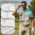 thumbnail image 5 of Aplkyhs Starfish Shell Matching Golf Shirts for Couple Quarter Zip His and Hers Golf Shirts Matching Quick Dry Golf Shirts for Men 4-Way Stretch Keep Cool in Hot Weather Fit Plain, 5 of 6