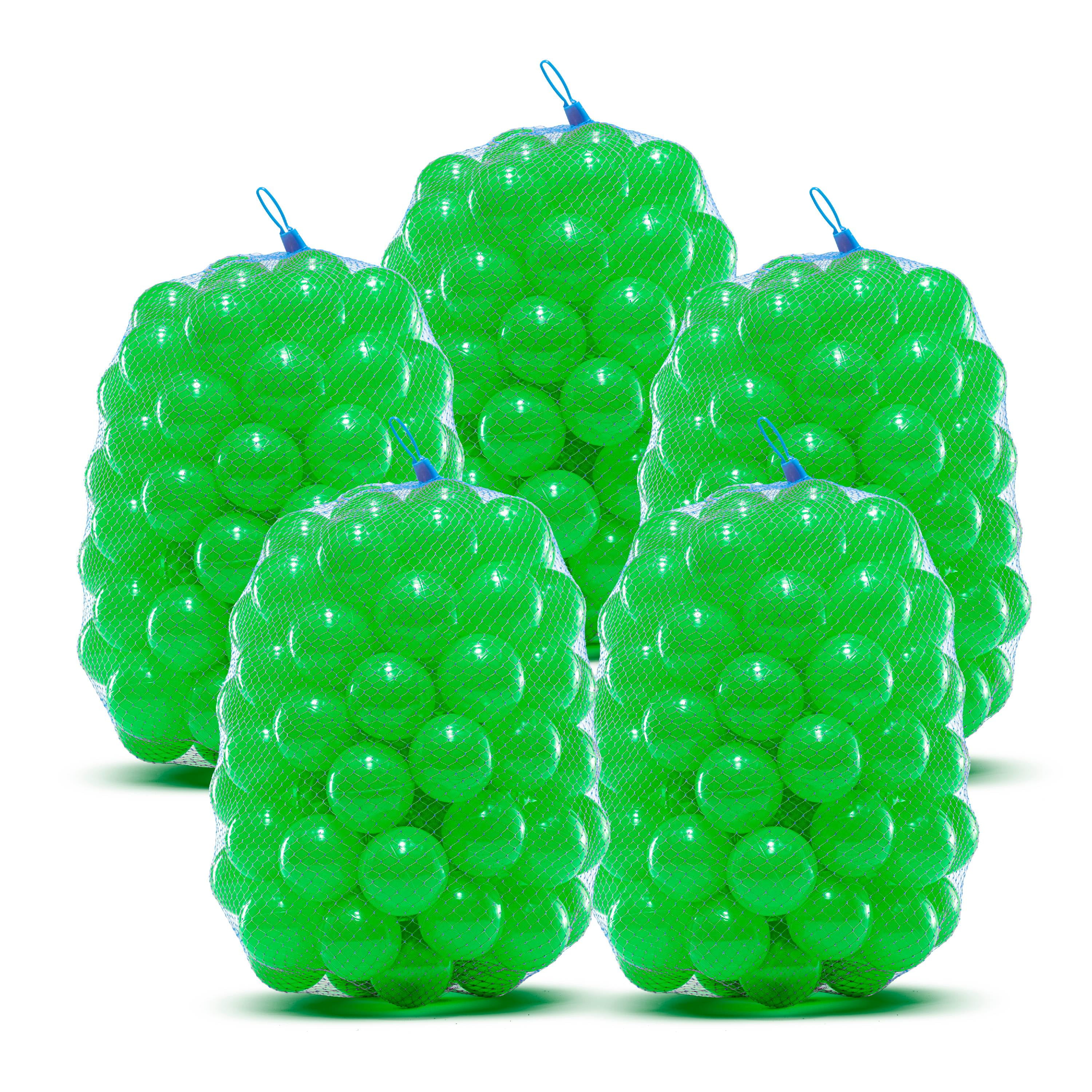 Upper Bounce® Crush Proof Plastic Trampoline Pit Balls 500 Pack - Green