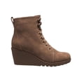 thumbnail image 2 of C & C California Womens City Vegan Leather Wedge Ankle Boots, 2 of 3
