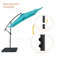 thumbnail image 5 of ACEGOSES 8.2x8.2ft Square Offset Patio Umbrella with Base, Outdoor Hanging Umbrella with Steel Ribs for Deck, Balcony and Garden,Lake Blue, 5 of 7