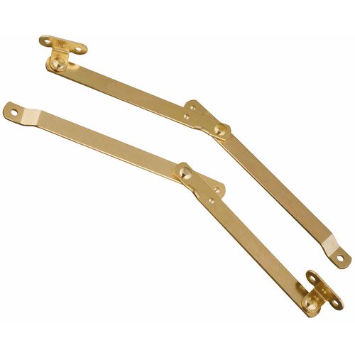 Stanley Hardware 801535 Bright Brass Folding Lid Support 2 Count