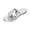Silver, variant on Willtoo Flat Sandals for Women Pearl Slides Flower Flip Flops Round Toe Comfortable Beach Dressy Shoes