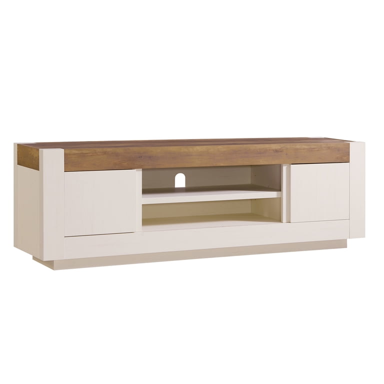 KeyWhat 70" Modern TV Stand for 80" TVs, White photo 7