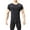 Black, variant on Fengqque Men's V-neck Short Sleeve Tight-fitting thermal Underwear Tops Casual Pullover Undershirts Hot Pink M(M)