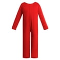 thumbnail image 5 of Liyamei Kids Solid Green Long Sleeve Jumpsuit Full Body Bodysuit 5-12Y, 5 of 5