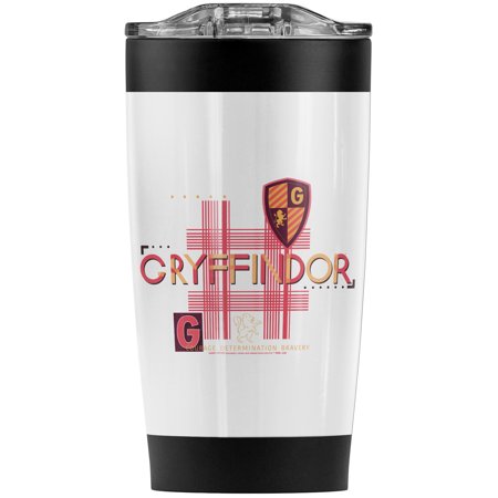 

Harry Potter Gryffindor Pattern Crest Stainless Steel Tumbler 20 oz Coffee Travel Mug/Cup Vacuum Insulated & Double Wall with Leakproof Sliding Lid | Great for Hot Drinks and Cold Beverages