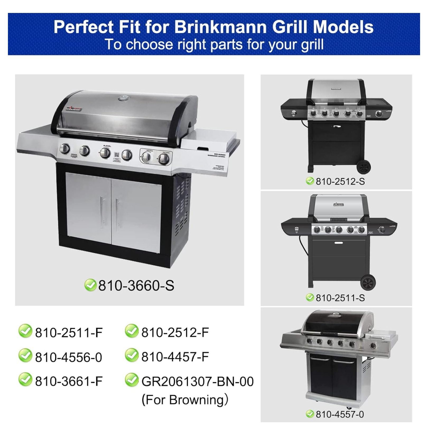 810 3660 S Brinkmann Gas Grill Parts Brinkman Select Burner Gas