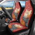 thumbnail image 2 of XYZCANDO Car Seat Covers 2 Pack Car Front Seat Cover Set Car Front Seat Covers Waterproof Soft SUV Van, Winter Dog, 2 of 10