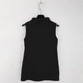 thumbnail image 6 of Miorin Women Turtleneck Sleeveless Tank Tops with Built-in Padded Bra, Stretch Modal Wireless Shelf Bra Undershirt, Solid Fitted Layering Cami for Spring Fall Winter Daily Casual Outfits, Black L, 6 of 9
