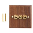 thumbnail image 1 of Toma de interruptor de luz estilo industrial americano retro, placa de interruptor de palanca de madera maciza, casa antigua S como se muestra, como se muestra, 1 of 5