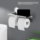 thumbnail image 4 of Portarrollos de papel de doble estante estante de papel higiénico de acero inoxidable con estante de almacenamiento para teléfono móvil dispensador de papel de doble rollo de Anggrek Otros, 4 of 8