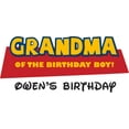 thumbnail image 1 of Grandma Of The Birthday Boy Wall Vinyl Customized Name Wall Decal - Custom Vinyl Wall Art - Personalized Name - Baby Girls Boys Kid Bedroom Wall Decal Room Wall Stickers Decoration Size (20x20 inch), 1 of 1