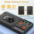 thumbnail image 6 of Elegant Choise Camera Lens Cover Phone Case with Ring Stand for Samsung Galaxy S23 Ultra/S23 Plus/S23, Black, 6 of 14