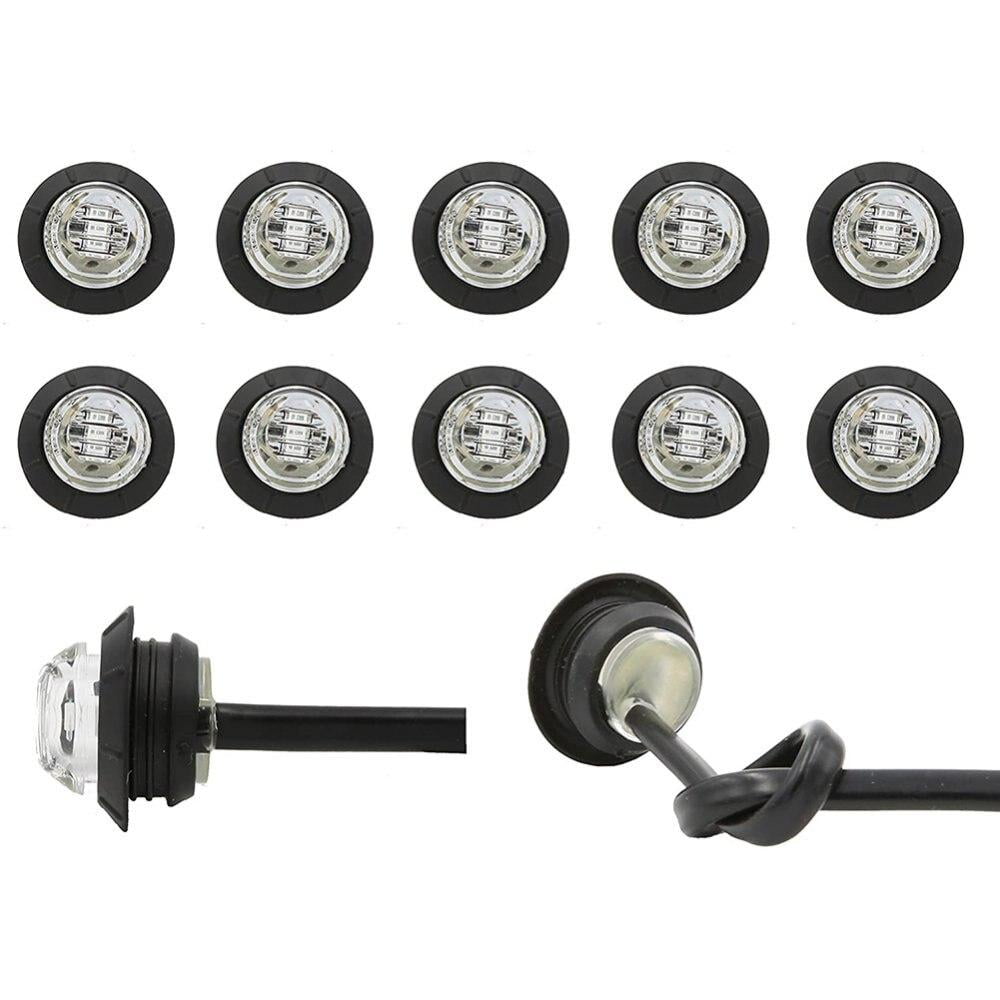 For 3LED3/4 Inch Truck Trailer Side Light Signal Light Center Grid