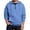 11#Blue, variant on Men's Casual Long Sleeve Quarter Zip Hooded Sweatshirt Solid Color Cozy Fleece O-Ring Zipper Adjustable Drawstring Hood Outdoor Sports Pullover Hoodie